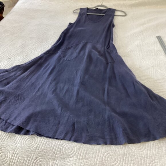 Luna Luz Fit & Flare Maxi 100% Linen Dress Size S Flowy - Picture 12 of 16